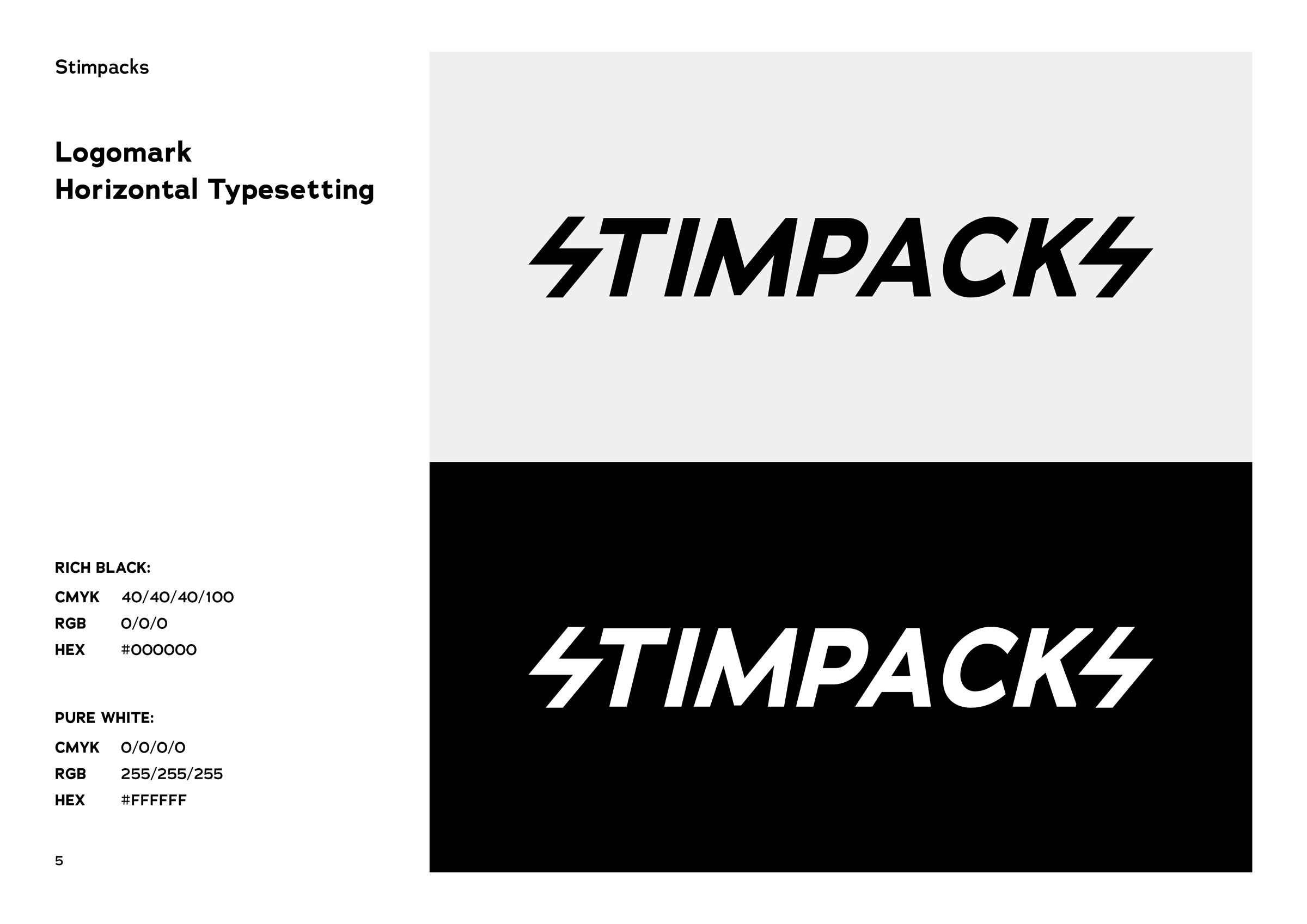 Logomark horizontal typesetting