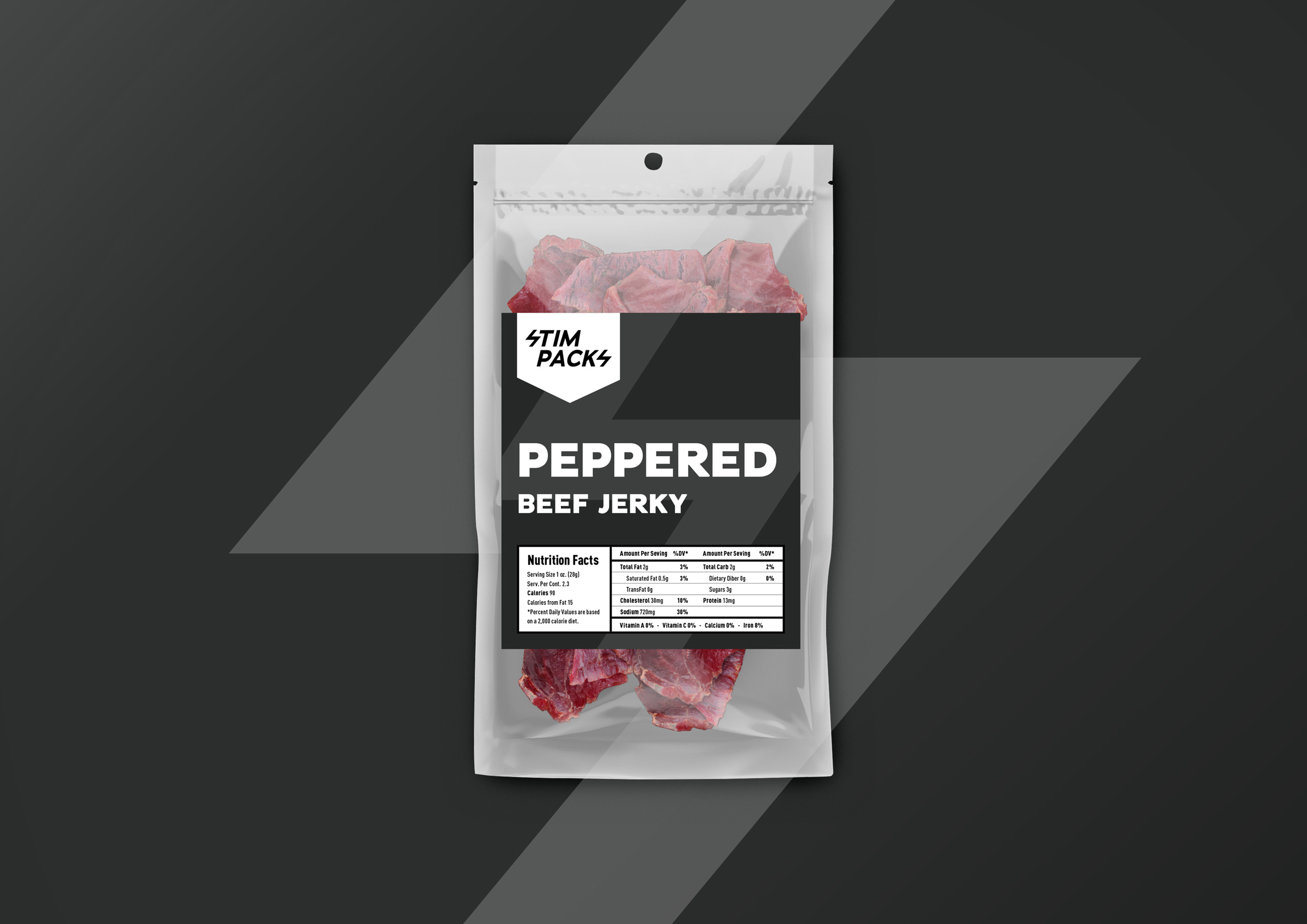 Package design for Peppered Beef Jerky